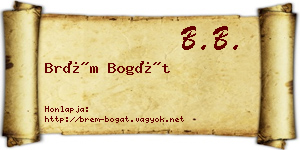 Brém Bogát névjegykártya